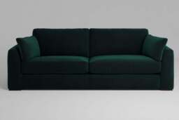 Muse - 4.5 Seater Sofa, Soft Touch Velvet / Bottle Green