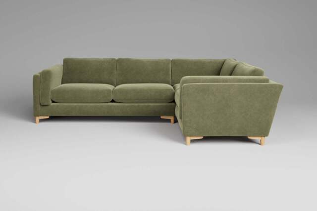 Fusion - Small Corner Sofa, Cotton Blend / Jade - image 1