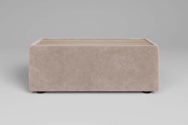 Aura - Side Table - Rearrangeable Modular Sofa, Oak / Cotton Blend / Bisque - image 1