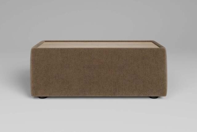 Utopia - Side Table - Rearrangeable Modular Sofa, Oak / Luxe Woven Velvet / Mocha - image 1