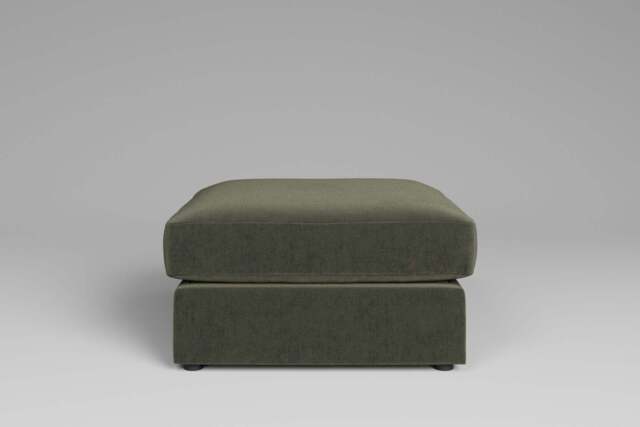 Tranquil - Large Storage Stool, Luxe Woven Velvet / Pine - image 1