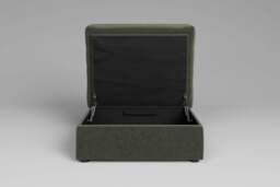 Tranquil - Large Storage Stool, Luxe Woven Velvet / Pine - thumbnail 2