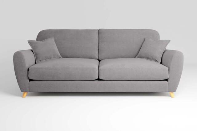 Cloud Nine - 4 Seater Sofa, Brushed Wool Feel / Pewter - image 1