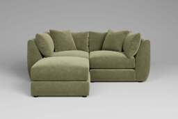 Utopia - 2 Piece with Footstool - Rearrangeable Modular Sofa, Cotton Blend / Jade / Tailored Trim - thumbnail 7