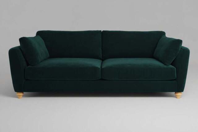 Daydream - 4.5 Seater Sofa, Soft Touch Velvet / Bottle Green