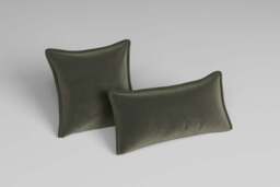 2 Scatter Cushions, Luxe Woven Velvet / Pine