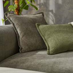 2 Scatter Cushions, Luxe Woven Velvet / Pine - thumbnail 2