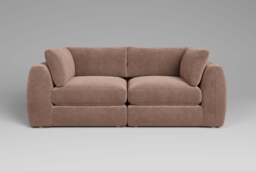 Zen - 2 Piece - Rearrangeable Modular Sofa, Cotton Blend / Chai / Standard Back Cushions - thumbnail 4