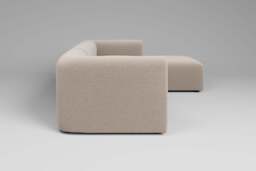 Aura - 3 Piece with Footstool - Rearrangeable Modular Sofa, Basket Weave / Sand - thumbnail 2