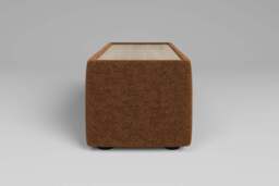 Zen - Side Table - Rearrangeable Modular Sofa, Walnut / Plush Chenille / Maple - thumbnail 3