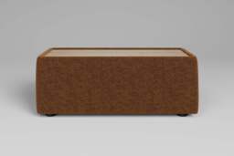 Zen - Side Table - Rearrangeable Modular Sofa, Walnut / Plush Chenille / Maple - thumbnail 2
