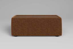 Zen - Side Table - Rearrangeable Modular Sofa, Walnut / Plush Chenille / Maple - thumbnail 1