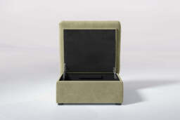 Fusion - Small Storage Stool, Cotton Blend / Jade - thumbnail 2