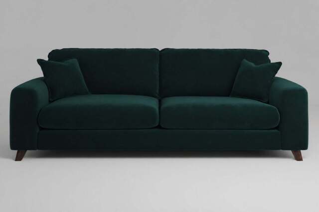 Serenity - 4.5 Seater Sofa, Soft Touch Velvet / Bottle Green