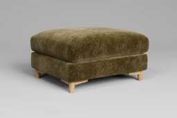 Fusion - Footstool (Large), Soft Woven Chenille / Olive - thumbnail 2