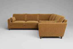 7th Heaven Midi - Large Corner Sofa, Luxe Woven Velvet / Old Gold