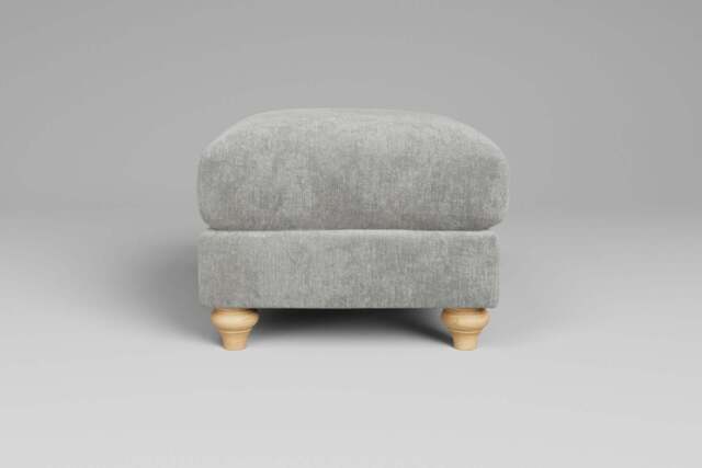 Serenity - Footstool (Small), Soft Woven Chenille / Pure - image 1