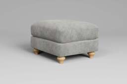 Serenity - Footstool (Small), Soft Woven Chenille / Pure - thumbnail 2