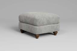 Serenity - Footstool (Small), Soft Woven Chenille / Pure - thumbnail 3