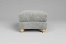 Serenity - Footstool (Small), Soft Woven Chenille / Pure