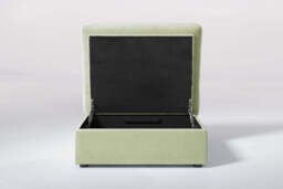 Serenity - Large Storage Stool, Brushed Wool Feel / Sage - thumbnail 2