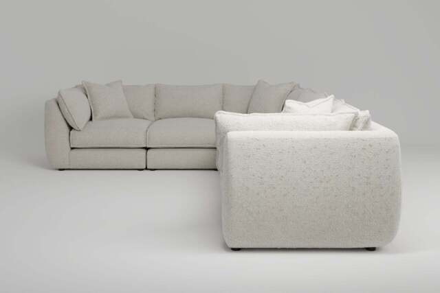 Utopia - 6 Piece - Rearrangeable Modular Sofa, Boucle / Ivory / Casual Trim - image 1