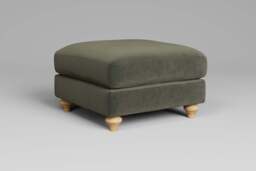 Serenity - Footstool (Medium), Luxe Woven Velvet / Pine - thumbnail 2