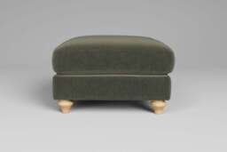 Serenity - Footstool (Medium), Luxe Woven Velvet / Pine - thumbnail 1