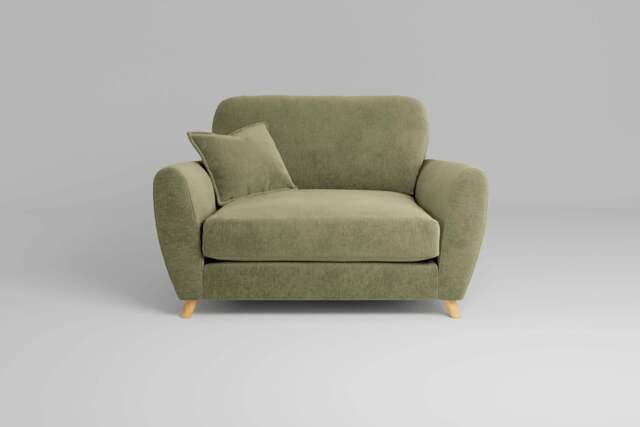 Cloud Nine - Loveseat, Cotton Blend / Jade - image 1