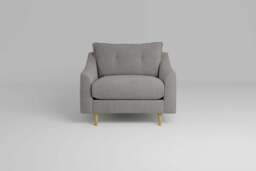 hush - Loveseat, Brushed Wool Feel / Pewter - thumbnail 1