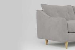 hush - Loveseat, Brushed Wool Feel / Pewter - thumbnail 3