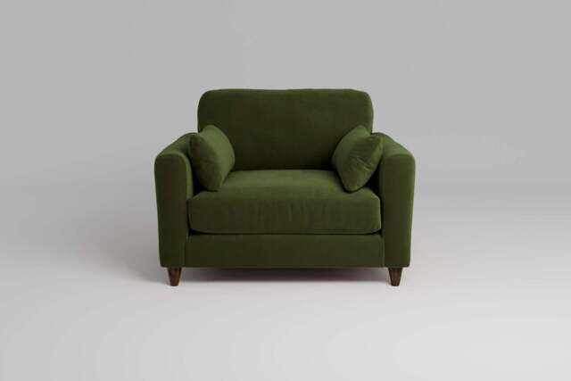 Outlet - 7th Heaven Midi - Loveseat - Soft Touch Velvet - Avocado - image 1