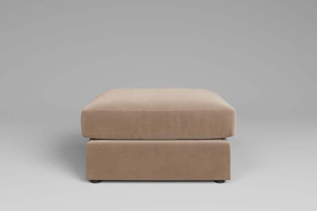 Tranquil - Large Storage Stool, Soft Touch Velvet / Soft Mink - image 1
