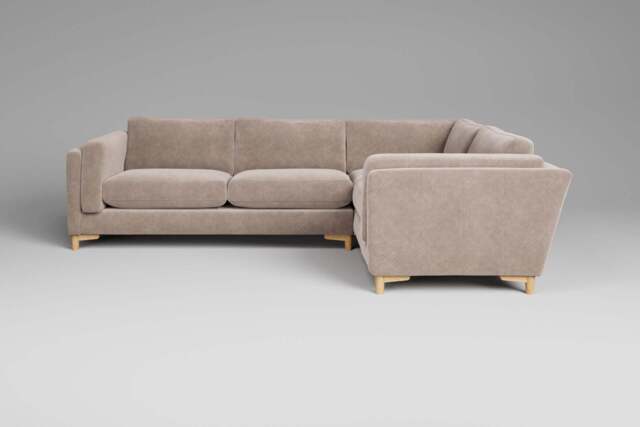 Fusion - Small Corner Sofa, Cotton Blend / Bisque - image 1