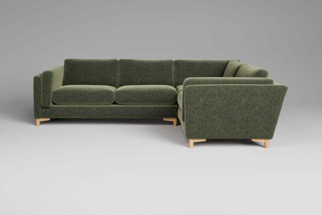 Fusion - Small Corner Sofa, Cosy Textured Weave / Pistachio - image 1