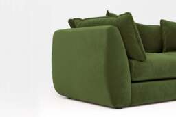 Utopia - 5 Piece - Rearrangeable Modular Sofa, Soft Touch Velvet / Avocado / Casual Trim - thumbnail 3