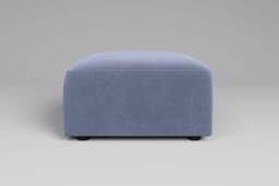 Aura - Footstool - Rearrangeable Modular Sofa, Brushed Wool Feel / Denim - thumbnail 2