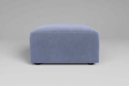 Aura - Footstool - Rearrangeable Modular Sofa, Brushed Wool Feel / Denim