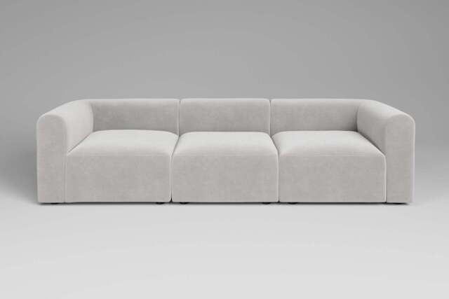 Aura - 3 Piece - Rearrangeable Modular Sofa, Brushed Wool Feel / Whisper - image 1