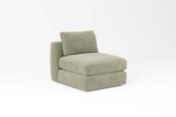 Zen - Armless Piece, Cotton Blend / Jade / Standard Back Cushions - thumbnail 2