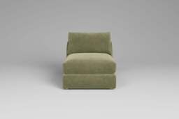 Zen - Armless Piece, Cotton Blend / Jade / Standard Back Cushions - thumbnail 4