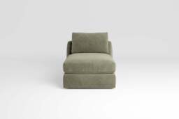 Zen - Armless Piece, Cotton Blend / Jade / Standard Back Cushions