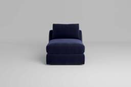 Zen - Armless Piece, Soft Touch Velvet / Midnight Blue / Standard Back Cushions