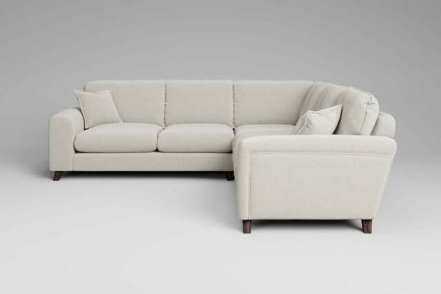 Serenity - Large Corner Sofa, Luxe Woven Velvet / Snow - image 1