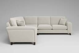 Serenity  -  Large Corner Sofa, Luxe Woven Velvet / Snow - thumbnail 2