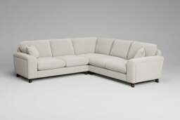 Serenity  -  Large Corner Sofa, Luxe Woven Velvet / Snow - thumbnail 3
