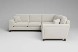 Serenity  -  Large Corner Sofa, Luxe Woven Velvet / Snow - thumbnail 1