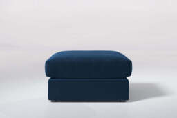 Serenity - Large Storage Stool, Soft Touch Velvet / Royal Blue