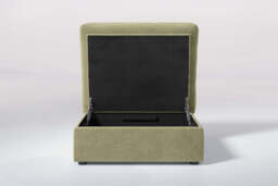 Fusion - Large Storage Stool, Cotton Blend / Jade - thumbnail 2