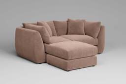 Utopia - 2 Piece with Footstool - Rearrangeable Modular Sofa, Cotton Blend / Chai / Casual Trim - thumbnail 5